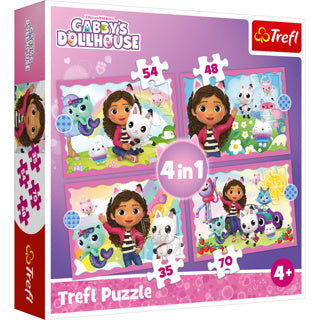 Trefl puzzel gabby's dollhouse 4 in 1