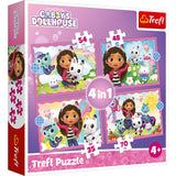 Trefl puzzel gabby's dollhouse 4 in 1