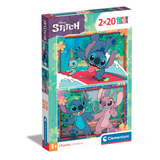 Clementoni puzzel 2x20 stukjes stitch disney