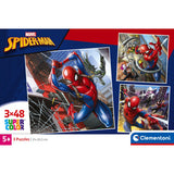 Clementoni puzzel 3x48 stukjes spiderman