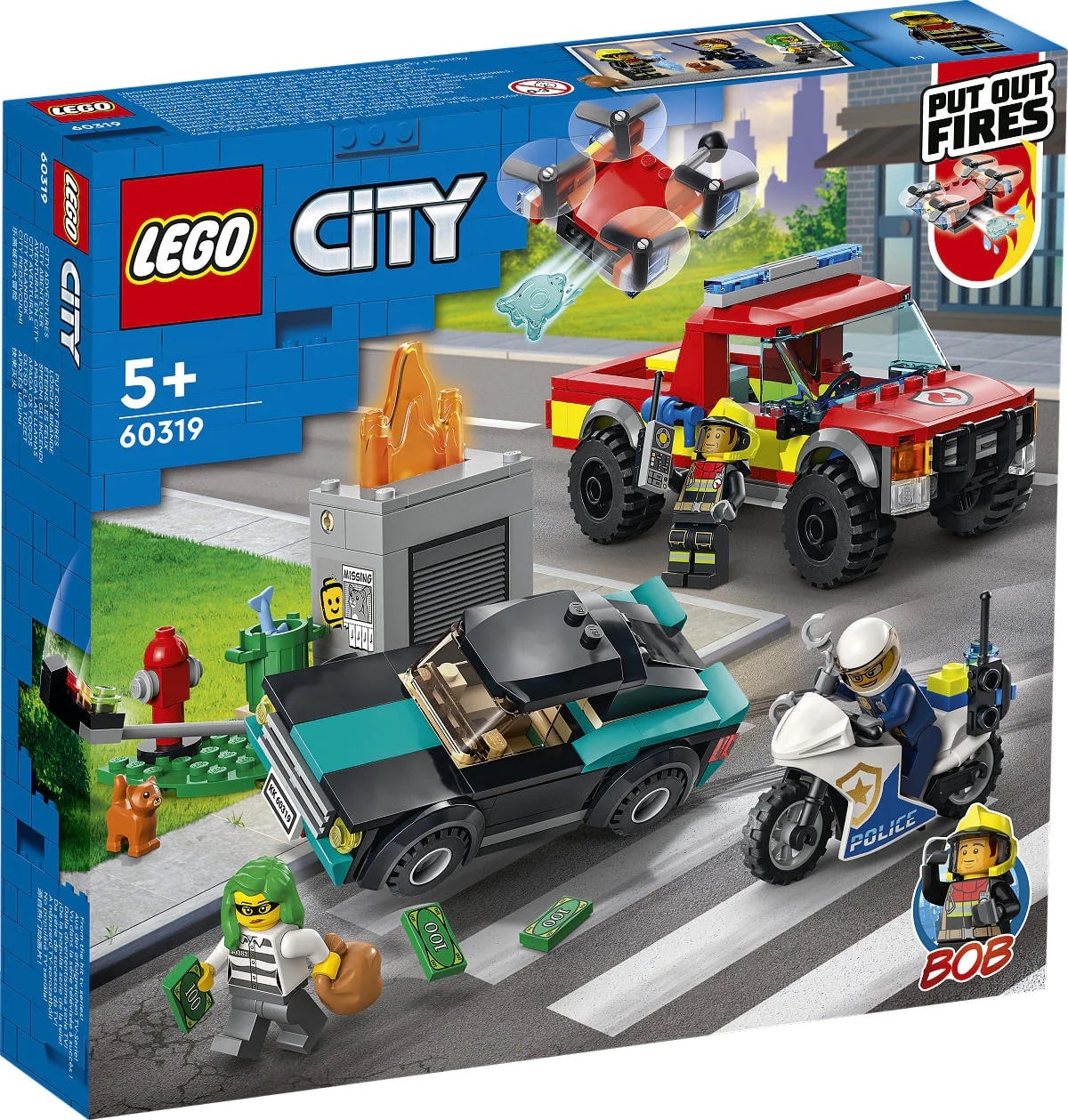 Lego city - 60319 brandweer amp; politie achtervolging