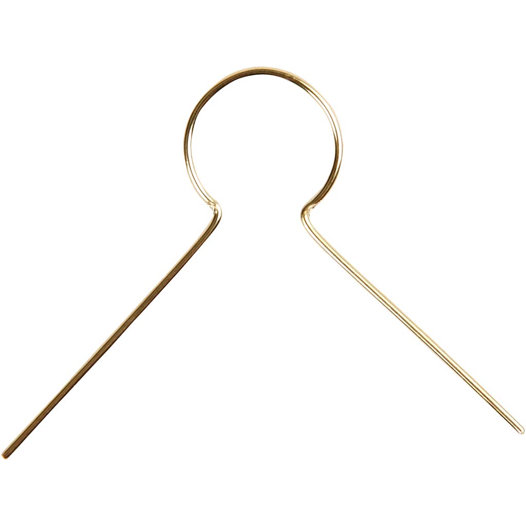 Creativ company metalen hanger, l: 22 mm, gatgrootte 8 mm, verguld, 50 stuk 1 doos