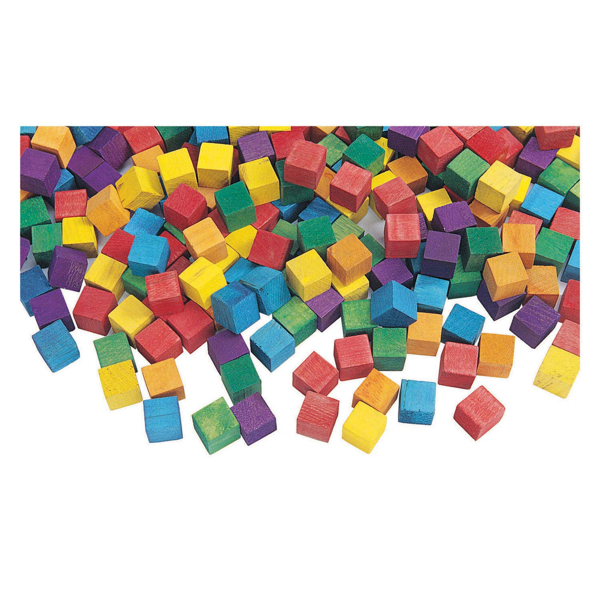 Colorations - gekleurde houten kubus blokjes, 196st.