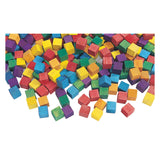 Colorations - gekleurde houten kubus blokjes, 196st.