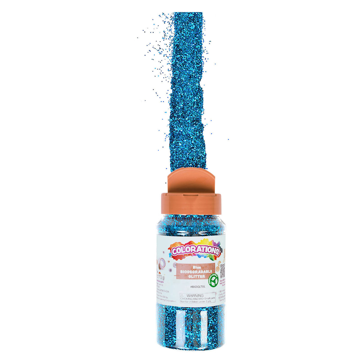 Colorations - biologische afbreekbare glitter - blauw, 113 gram