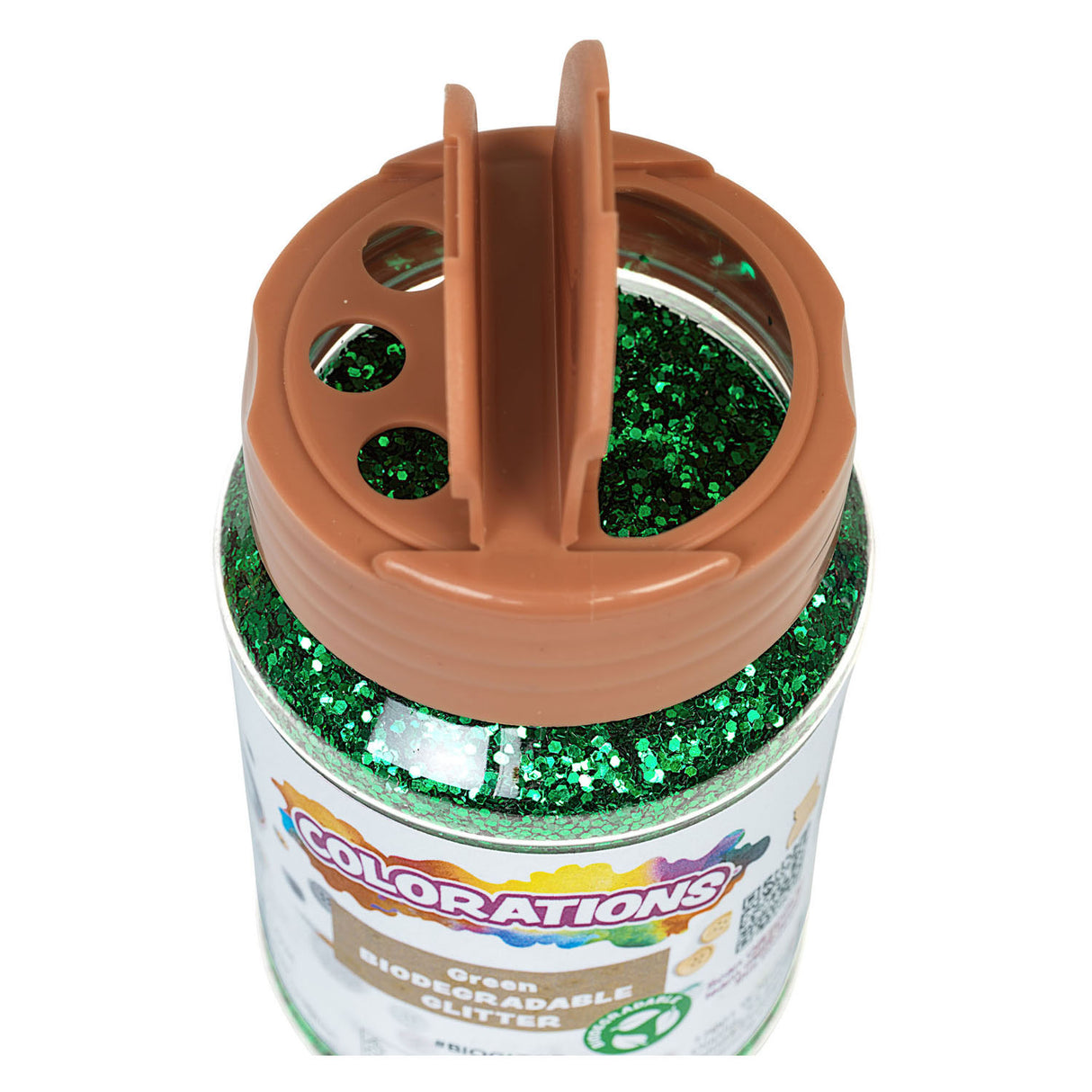 Colorations - biologische afbreekbare glitter - groen, 113 gram