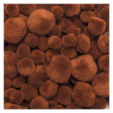 Colorations - pom poms bruin, 100st.