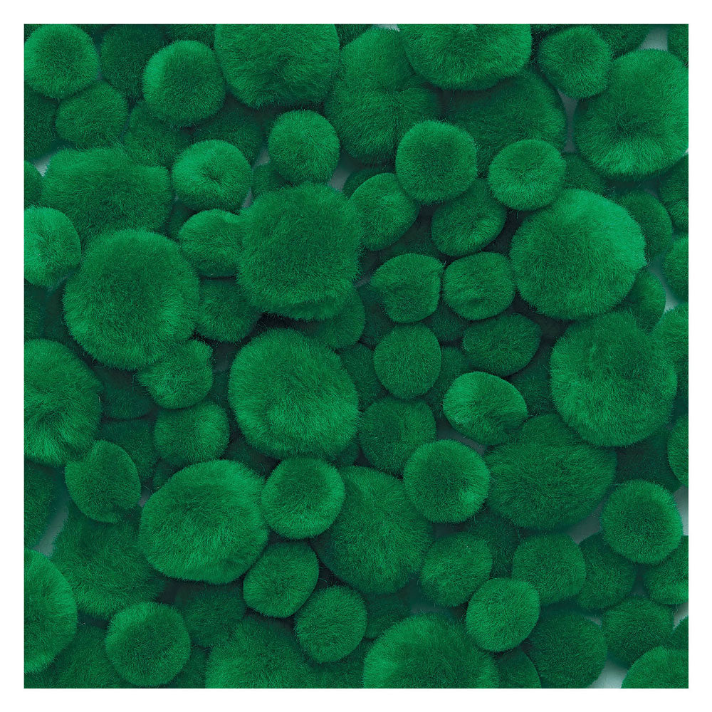 Colorations - pom poms groen, 100st.