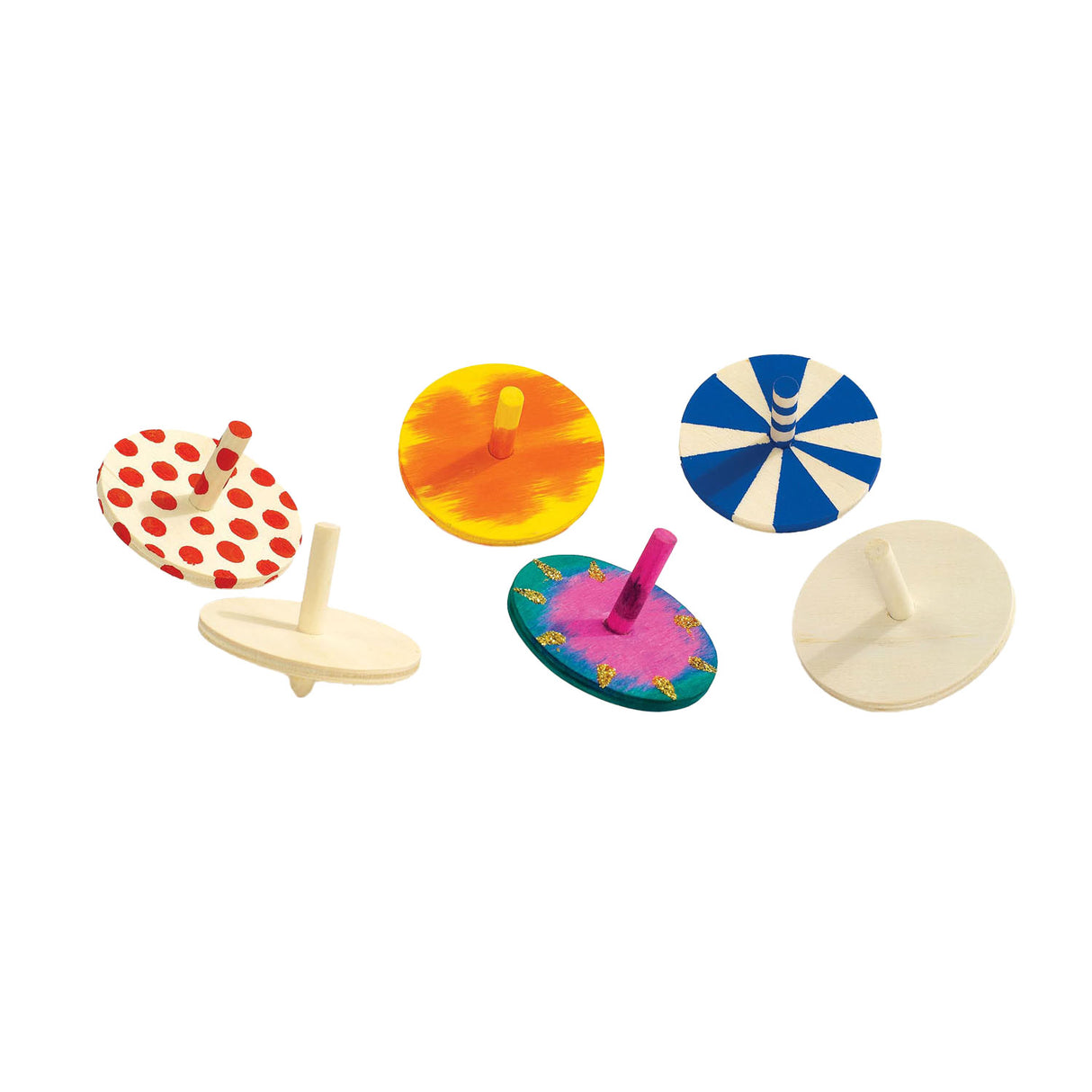 Colorations - houten tollen, set of 24