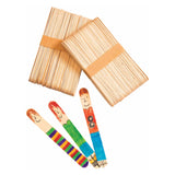 Colorations - grote houten knutselstokjes, set van 100