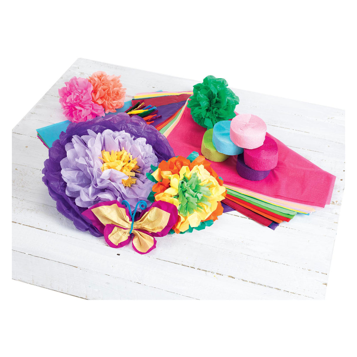 Colorations - crepepapier slingers set 1, set van 6