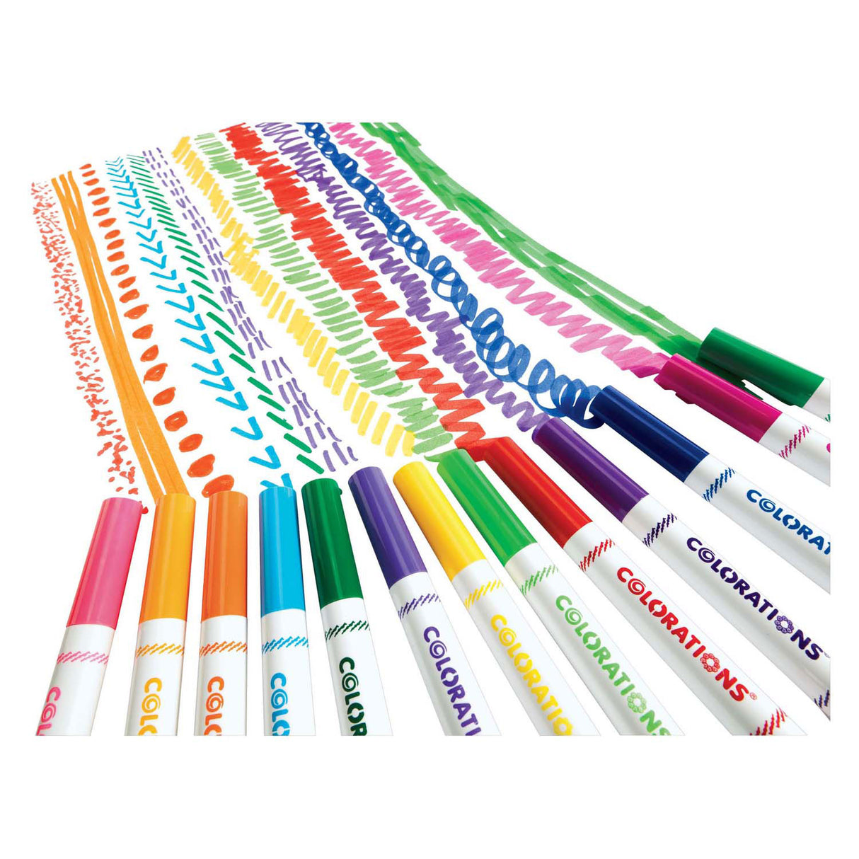 Inkleuringen - uitwasbare dikke markers - 16 kleuren, 256st.
