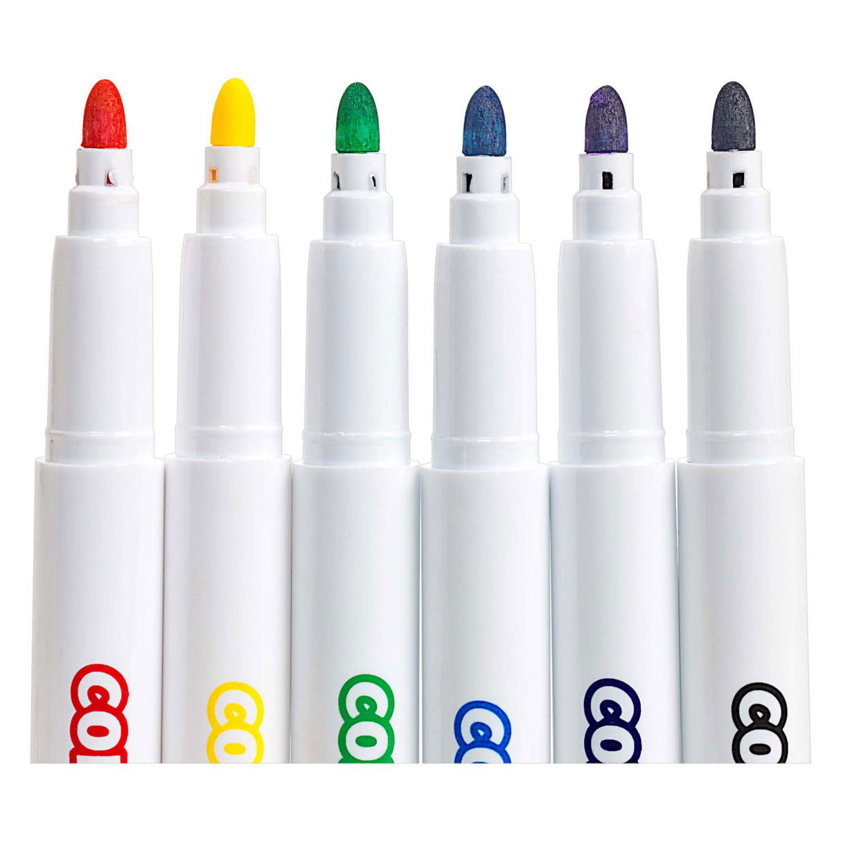 Colorations - textielstiften primaire kleuren - 6 kleuren