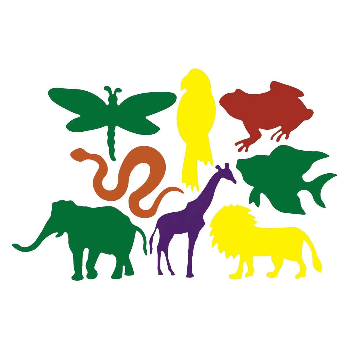 Kleuringen - krasfiguren dierenvormen - 48dlg.