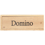 Basic spel domino hout dubbel 6 in kist