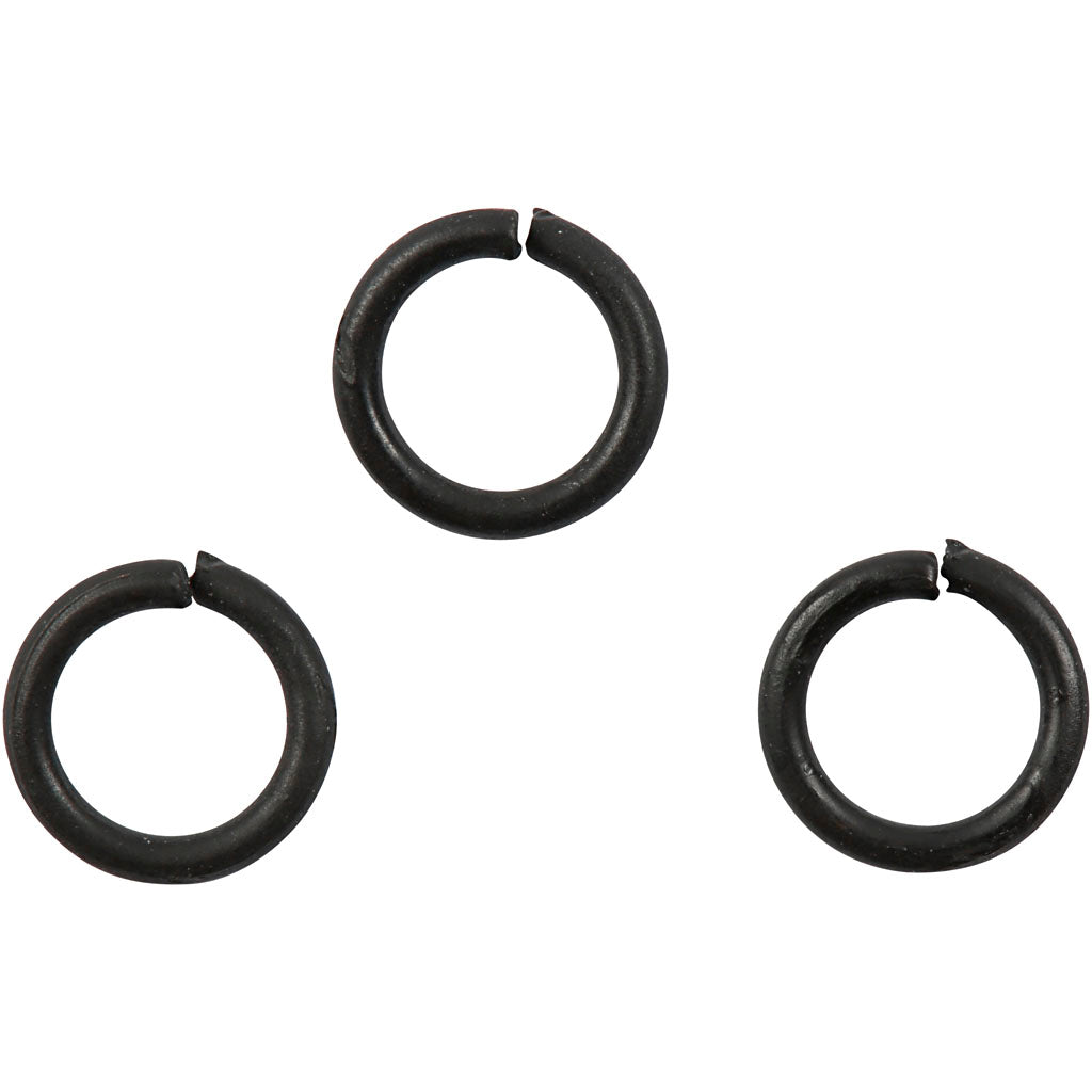 Creativ company ringen, afm 7 mm, dikte 1 mm, zwart, 50 stuk 1 doos