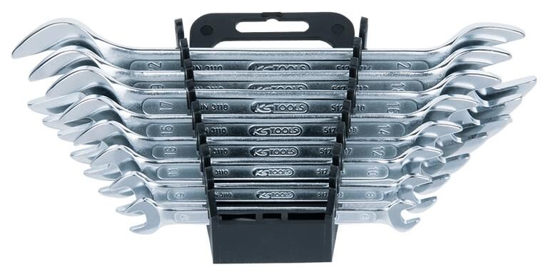 Ks tools ks-tools dubbele steeksleutelset klassieke dubbele kaakset 8tlg.