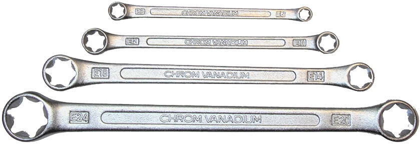 Sw stahl sw-stahl dubbele ringsleutel set torx double ring spanner set flat exf.