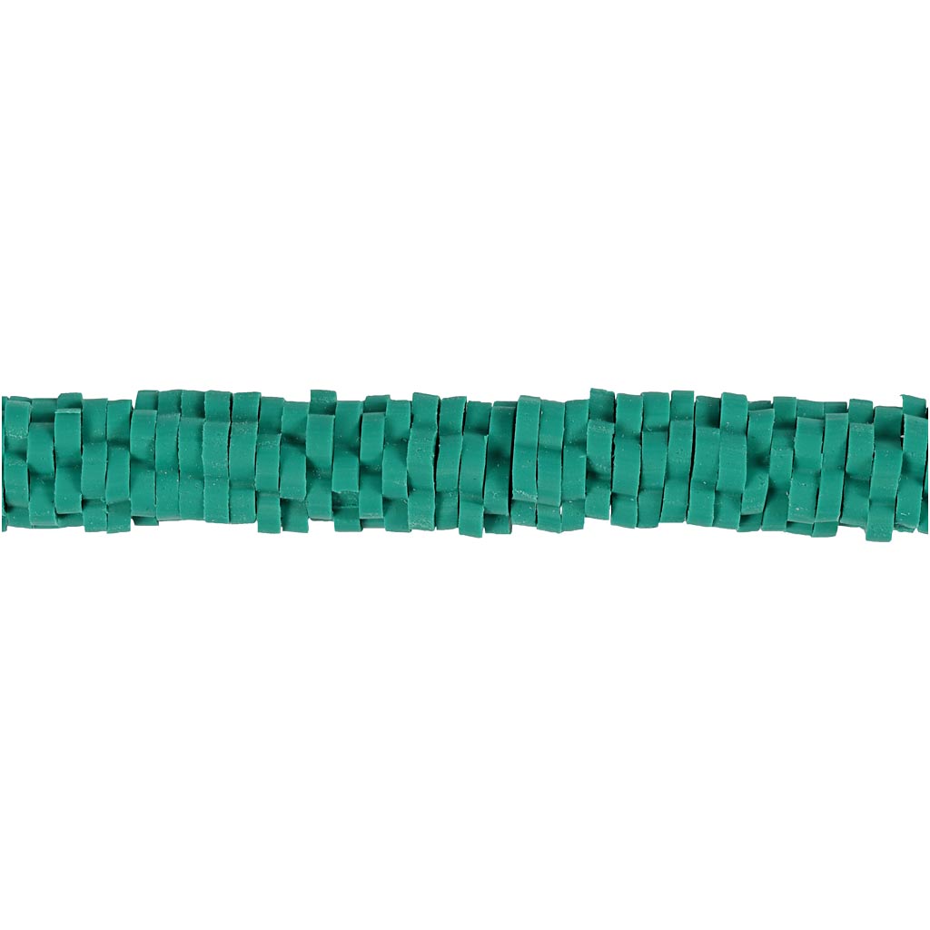 Creativ company klei kralen, d 5-6 mm, gatgrootte 2 mm, turquoise, 145 stuk 1 doos