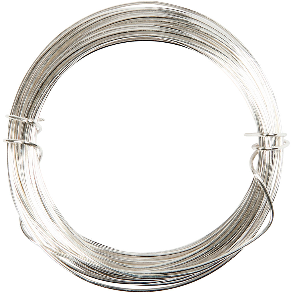 Creativ company verzilverd draad, dikte 0,6 mm, verzilverd, 10 m 1 rol