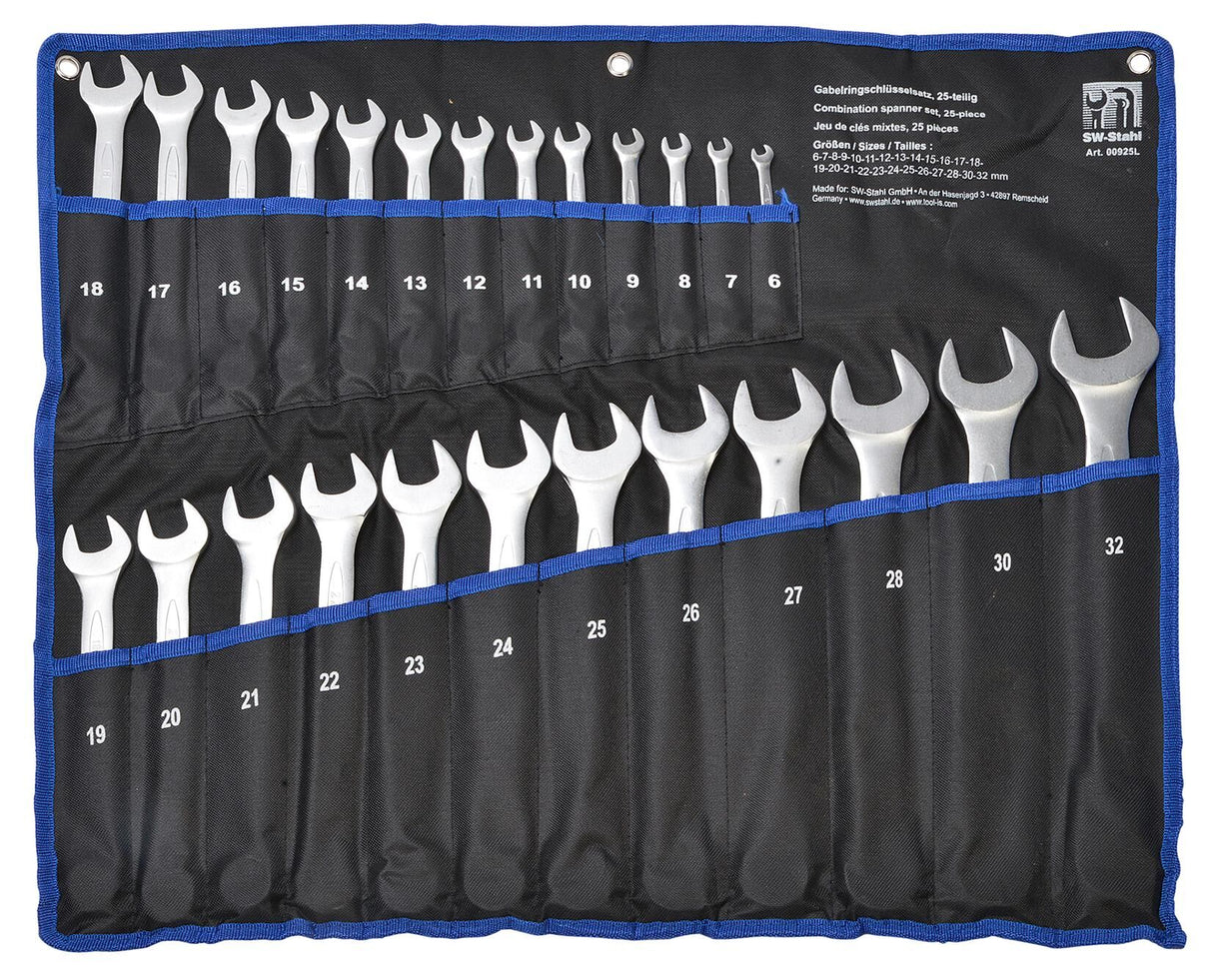 Sw stahl sw-stahl ring-steeksleutel set fork ring wrench set 25-part