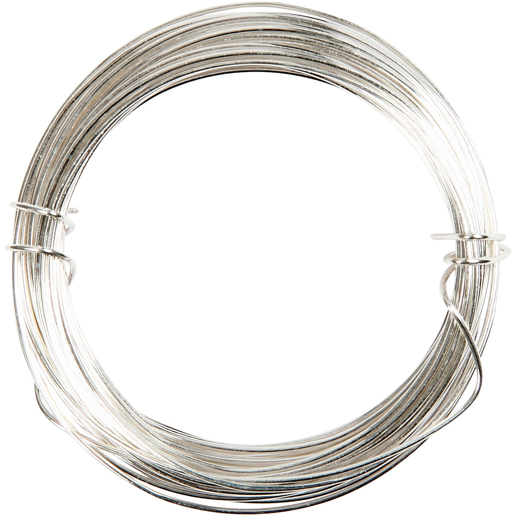 Creativ company verzilverd draad, dikte 0,8 mm, verzilverd, 6 m 1 rol