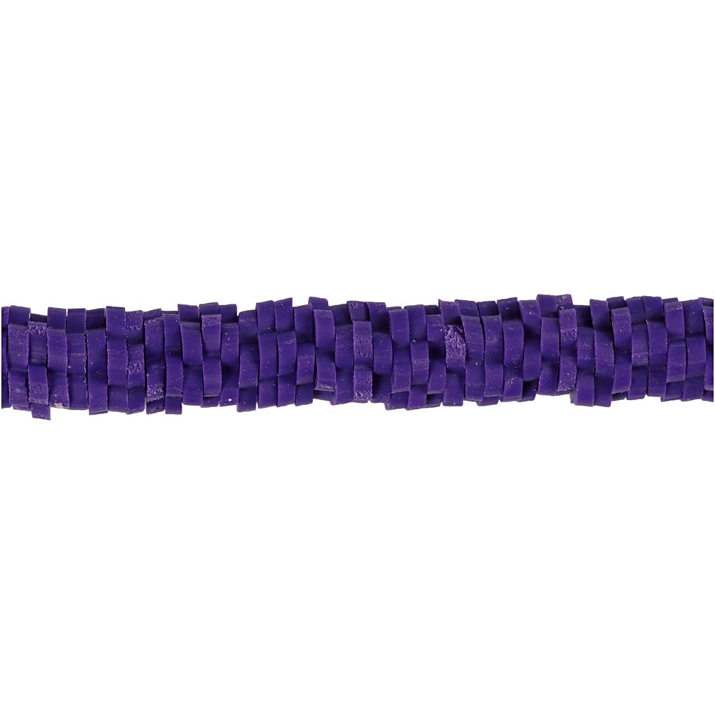 Creativ company klei kralen, d 5-6 mm, gatgrootte 2 mm, paars, 145 stuk 1 doos