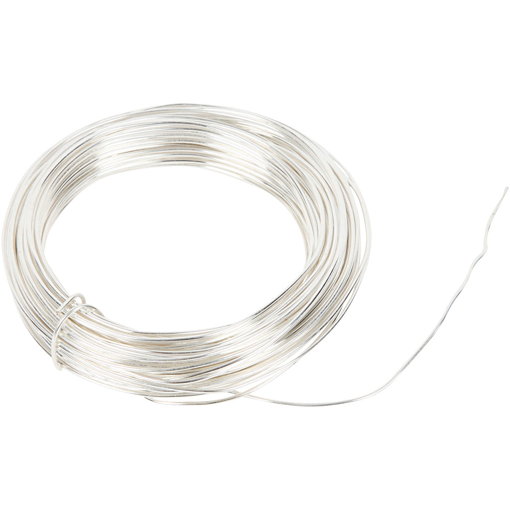 Creativ company verzilverd draad, dikte 1 mm, verzilverd, 4 m 1 rol