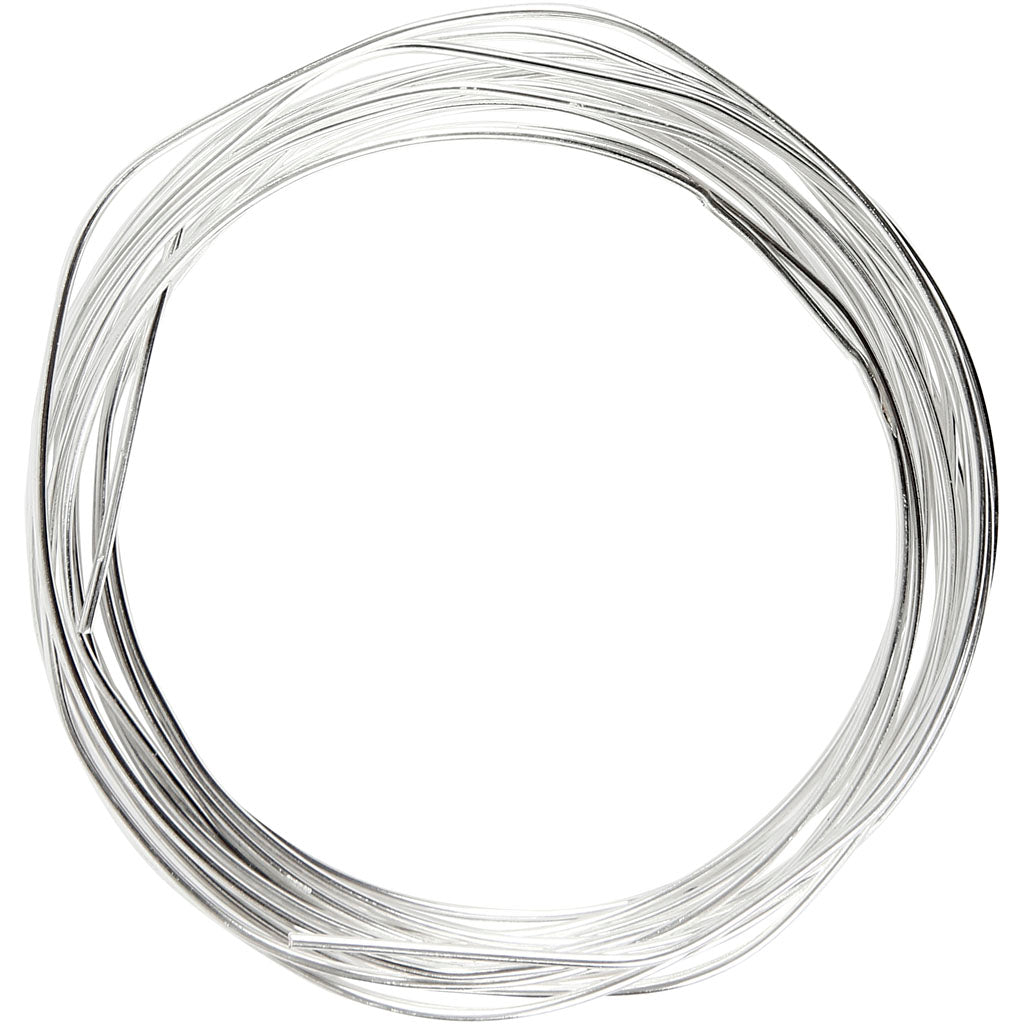 Creativ company verzilverd draad, dikte 1,2 mm, verzilverd, 3 m 1 rol