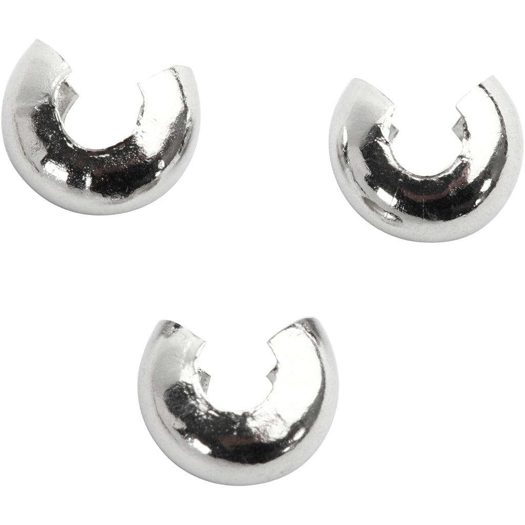 Creativ company metalen hoes, d 5 mm, verzilverd, 50 stuk 1 doos