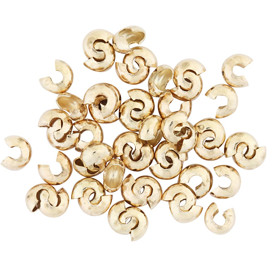 Creativ company metalen hoes, d 5 mm, verguld, 500 stuk 1 doos