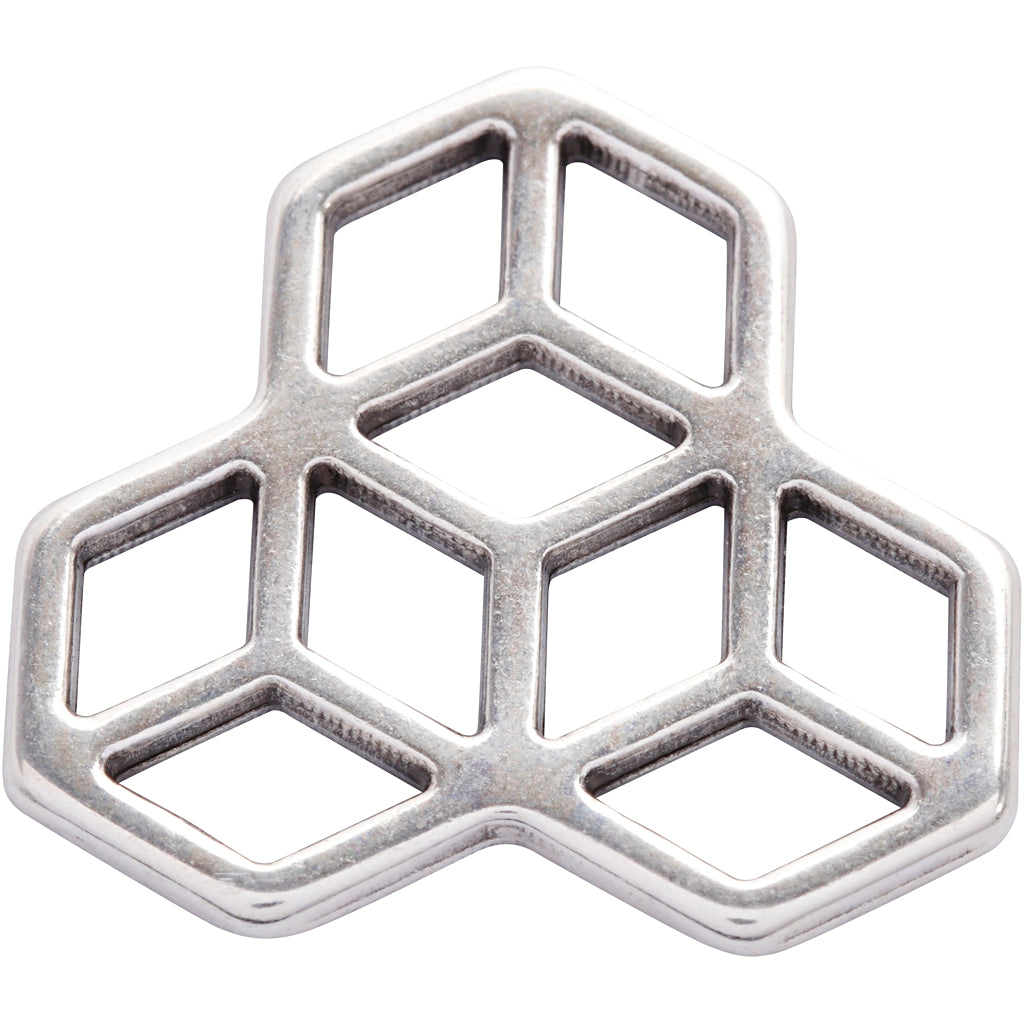 Creativ company sieraden hanger, d 30 mm, verzilverd, 1 stuk