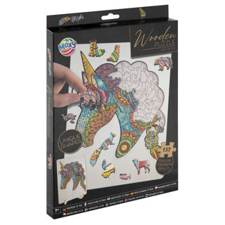Creative craft group puzzel hout figuur eenhoorn 137 stukjes