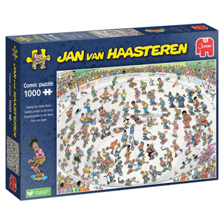 Jan van haasteren legpuzzel - skateboarden in de bowl, 1000st.