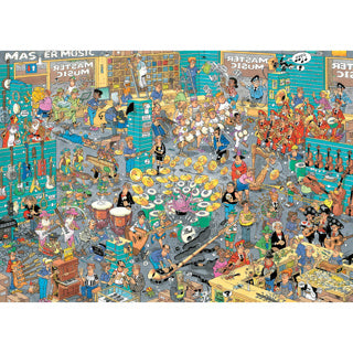 Jumbo jan van haasteren legpuzzel - muziekwinkel en vakantiekriebels, 2x1000st.