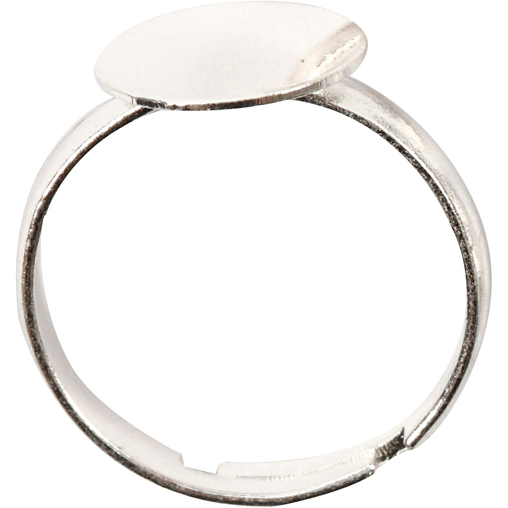 Creativ company ring voor de vinger, verzilverd, 15 stuk 1 doos