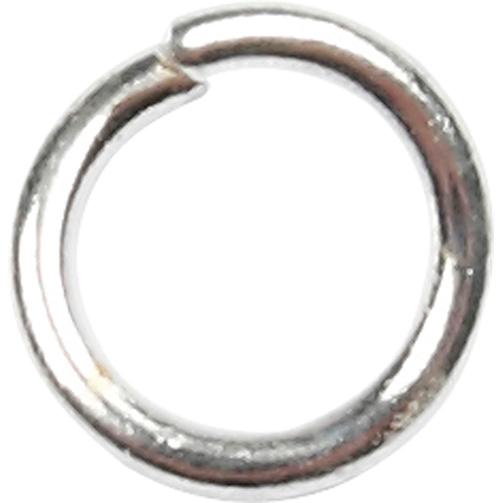 Creativ company ringen, afm 4,4 mm, dikte 0,7 mm, verzilverd, 500 stuk 1 doos