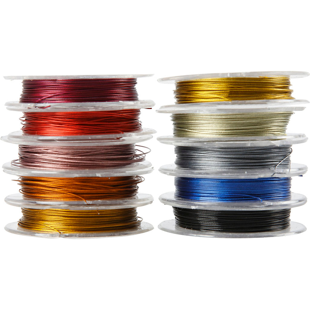Creativ company sieradendraad, dikte 0,38 mm, diverse kleuren, 10 m 1 doos