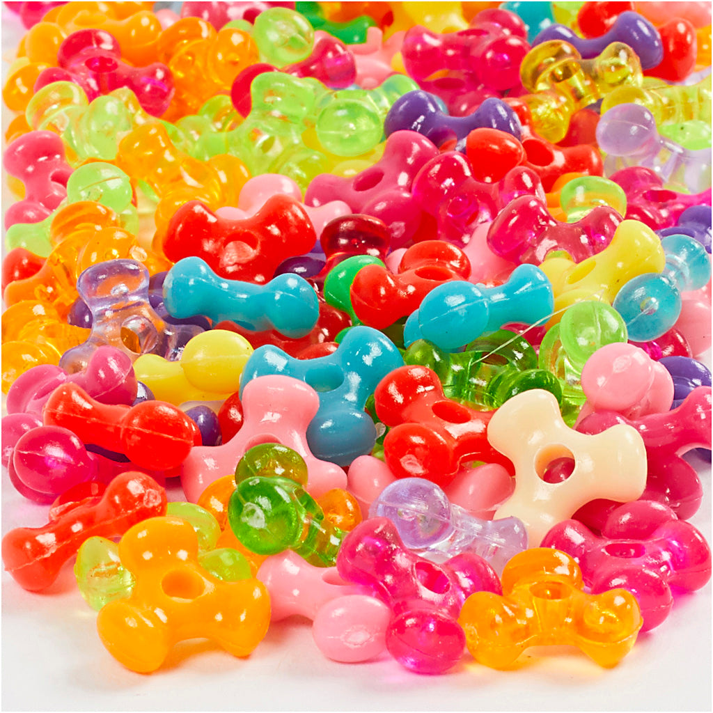 Creativ company tri-kralen mix, d 10 mm, gatgrootte 2 mm, ca. 200 stuk, 65 gr, 125 ml 1 doos
