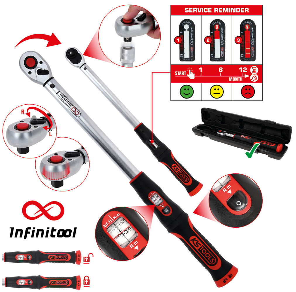 Ks tools ks-tools infinitool momentsleutel torque wrench 1 2 ks-tools 60-320nm