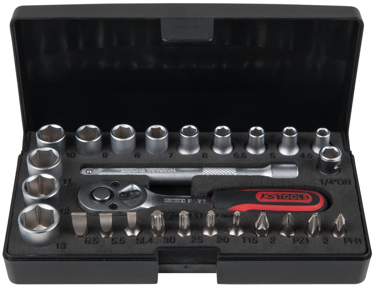 Ks tools ks-tools dopsleutel set socket wrench set 1 4 26tlg.