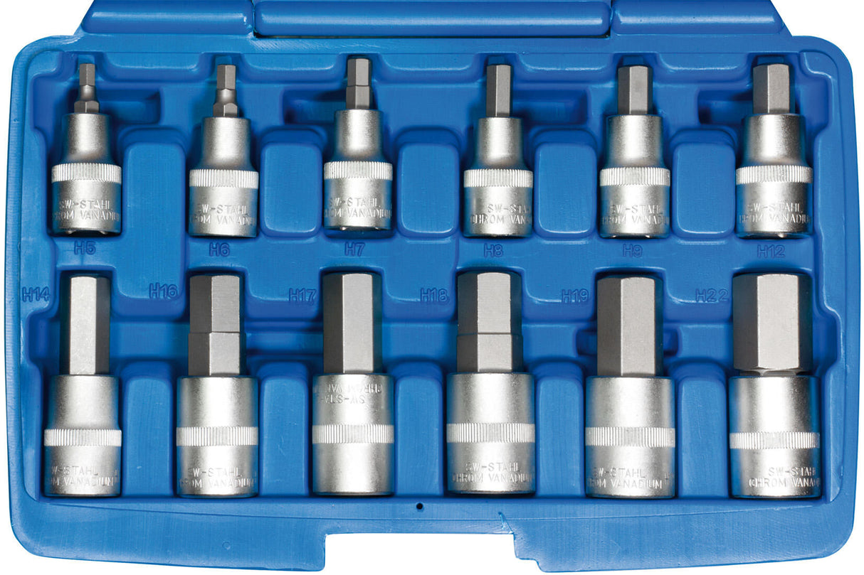 Sw stahl sw-stahl dopsleutel set inside hexagon set 1 2 12 pcs. bw-steel