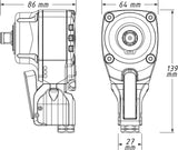 Hazet slagmoersleutel 9012ptt . impact screwdriver 1 2 twin turbo 550nm