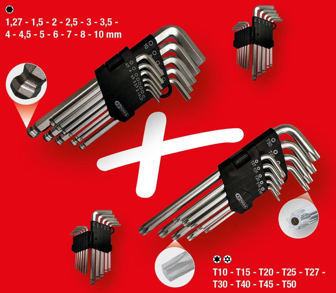 Ks tools ks-tools hoeksleutel set offset wrench set 22tlg.