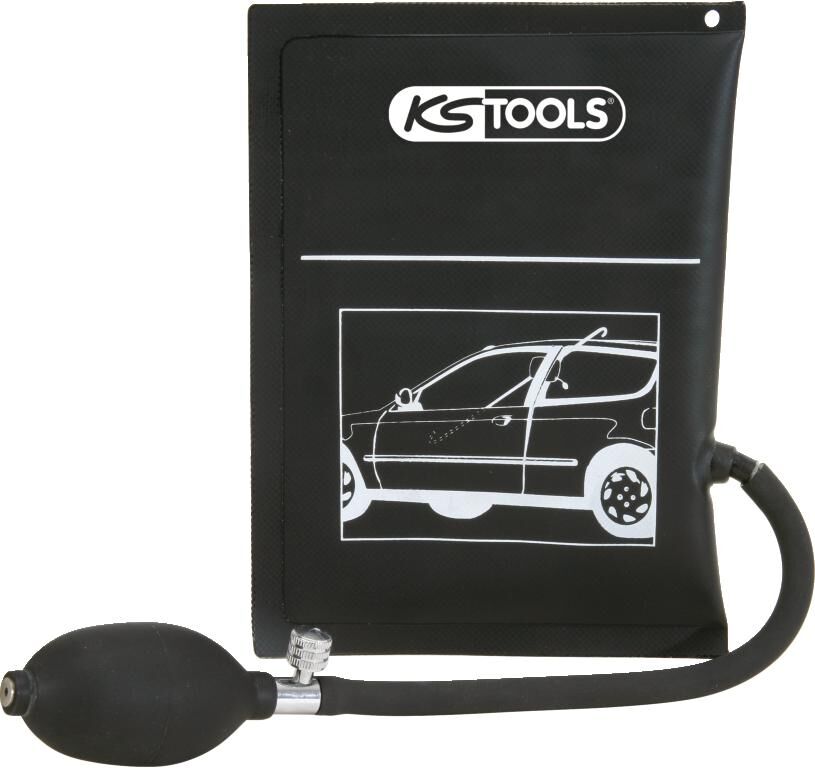 KS-TOOLS Air Bagpressure / spreading bag, universal, 200 x 150mmFor positioning, fixing and separating body parts, for the damage-free opening of car doors, levelling tool for the installation of door and window frames, pump with the hand pump
