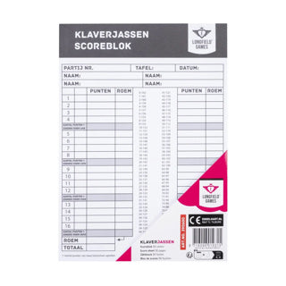 Engelhart klaverjas scoreblok 50 vellen