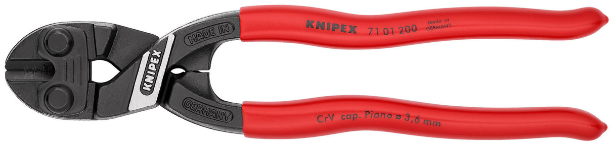 Knipex boutensnijtang "cobolt" lever center cutting.200 pol.pvc grips