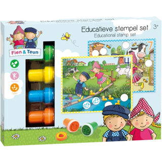 Bambolino toys fien en teun educatieve stempelset 14-delig