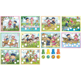 Bambolino toys fien en teun educatieve stempelset 14-delig