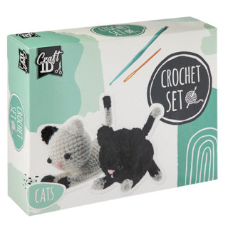 Creative craft group haakset poes 2 stuks 13x6,5x10,5 cm